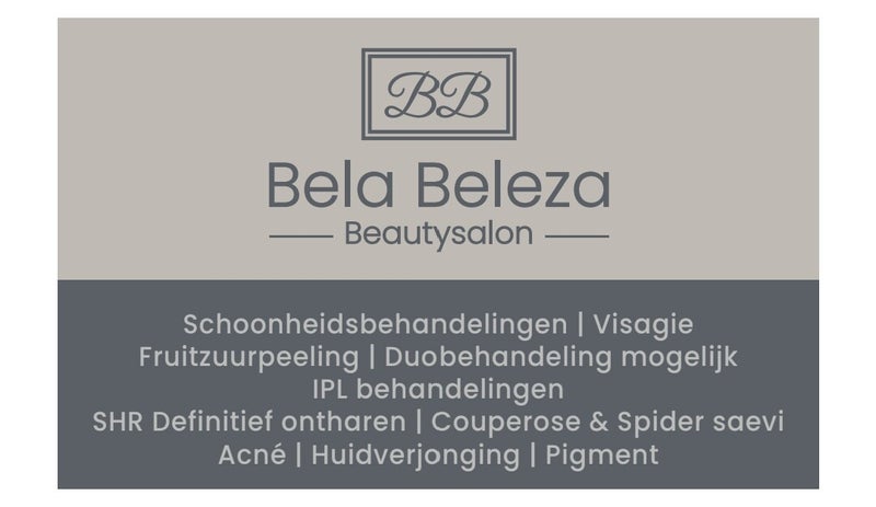 Merkkaart van Beautysalon Bela Beleza